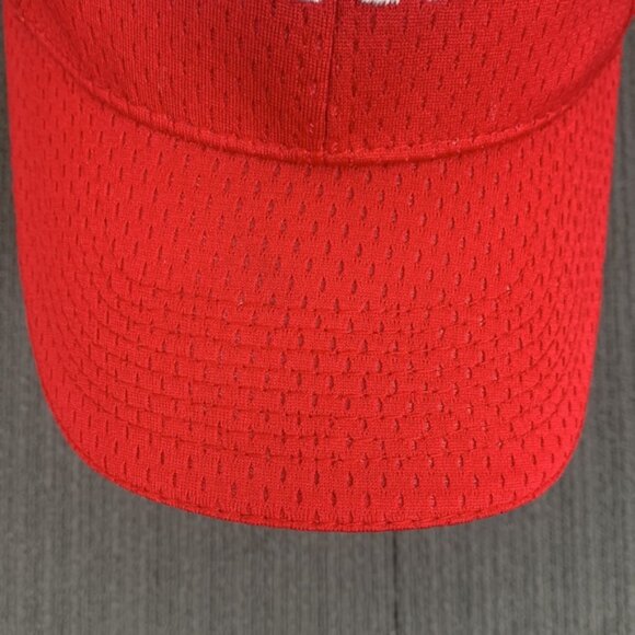 NIPSCO Baseball Hat Cap Mens OSFM Red White Jersey Mesh Strapback Indiana OTTO - Picture 4 of 12